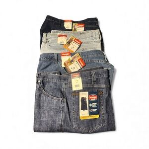 Lot of 4 Wrangler Men’s Jean Denim Shorts Size 40 NEW